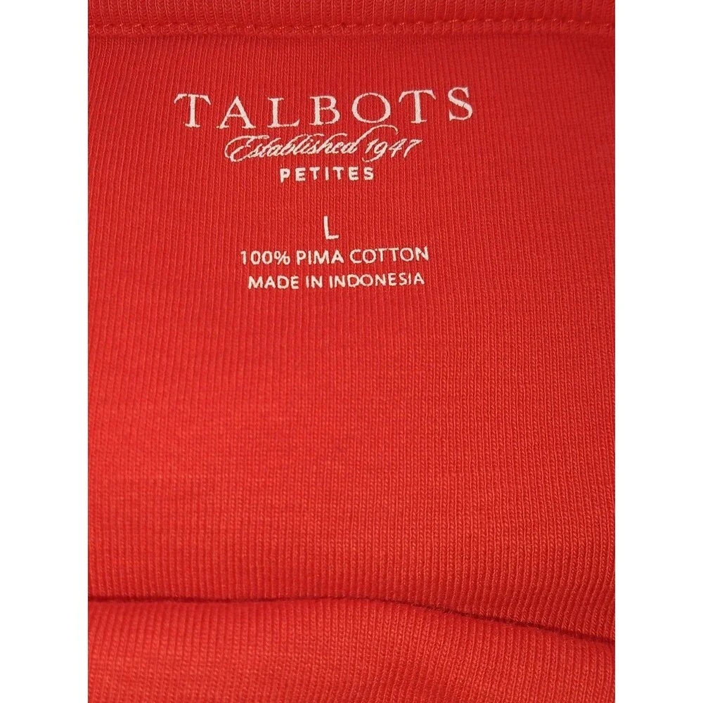 Talbots Orange Size Large Petite T-shirt - Picture 2 of 15